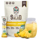 Na zdravje 2-v-1 Hydration Packets + Immunitete Elektroliti v prahu, Ananas - Agua Fresca Drink Mix, Elderberry, Dairy & Soy Free, Non-GMO, Gluten Free, Vegan, Low Calorie, 1g Sladkor (15 Servings)