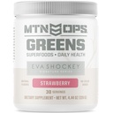 MTN OPS Eva Stockey Podpis serije Super Greens Organic Super Foods Powder, Jagoda, 30 Serving, Jagoda, 4.4 Ounce
