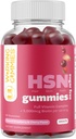 HSN Gumies - Koža in nohti za lase Gumies - brez sladkorja Biotin Gumies 5000mcg s polnim vitaminom kompleks za rast las, zdravo kožo, moč nohtov - 60 Ct Jagoda in češnjeva aroma
