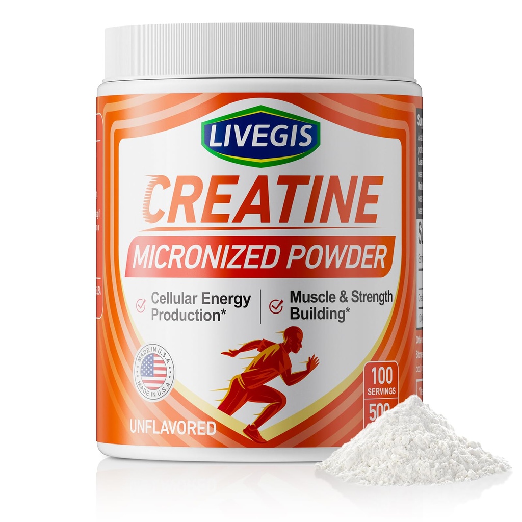Kreatin, kreatin monohidrat Keto prijazen, nearomatiziran - podporne mišice, celična energija in kognitivni - 17.63 Oz(500g) - 100 Serving (500g)