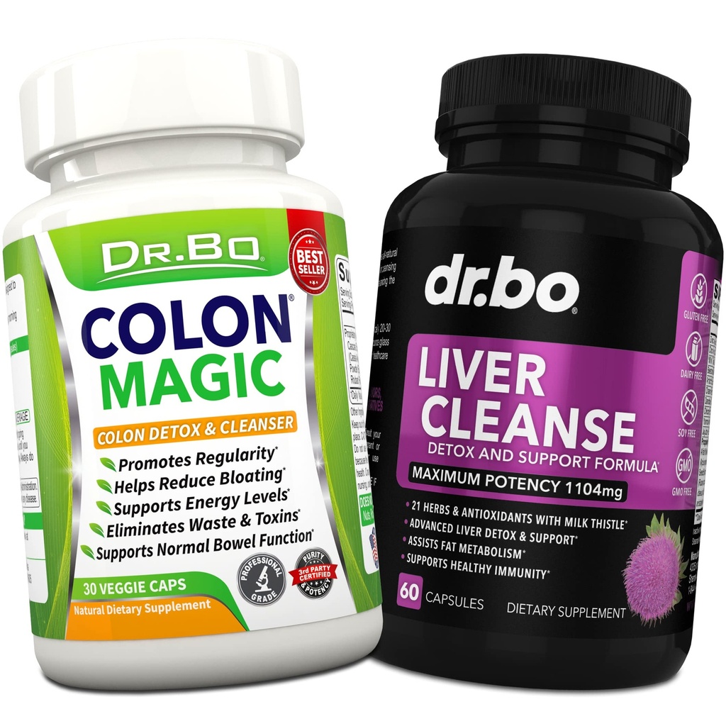 Colon Cleanse & Jetra Cleanse Detox podpora - naravne tablete Cleanser za črevesno napenjanje in dnevno zaprtje Relief - mleko Thistle Dandelion Caps & Aid Gallbladder dodatki