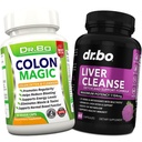 Colon Cleanse & Jetra Cleanse Detox podpora - naravne tablete Cleanser za črevesno napenjanje in dnevno zaprtje Relief - mleko Thistle Dandelion Caps & Aid Gallbladder dodatki