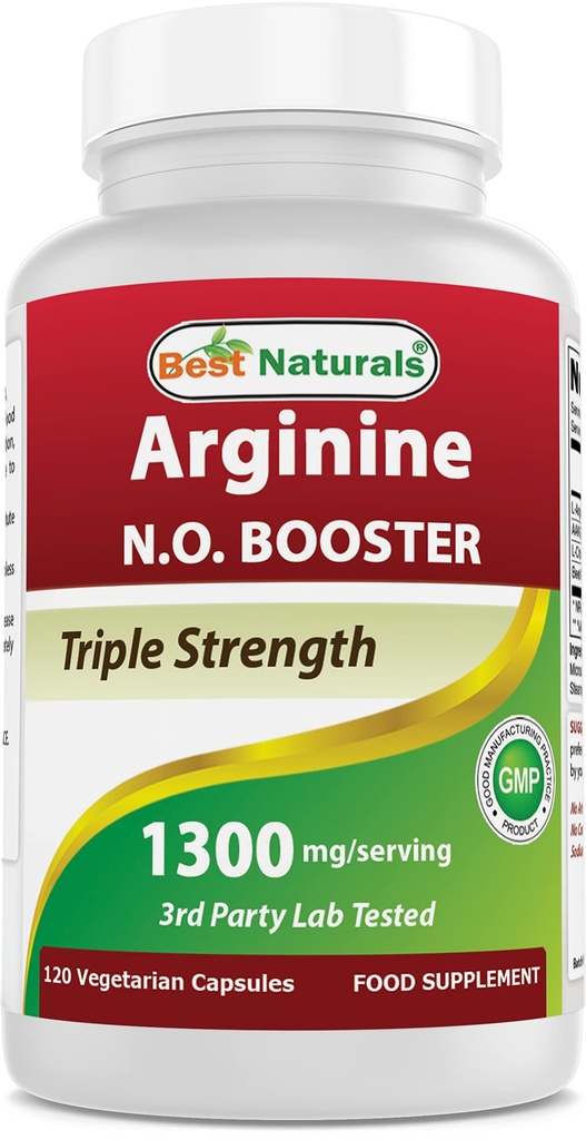 Najboljši naravni L-arginin NO ojačevalec trojna moč 1300 mg Serviranje 120 Veg kapsule - izdelano z L-arginin, AAKG, L-citrulin, pese prašek