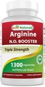 Najboljši naravni L-arginin NO ojačevalec trojna moč 1300 mg Serviranje 120 Veg kapsule - izdelano z L-arginin, AAKG, L-citrulin, pese prašek