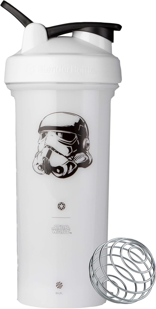 BlenderBottle Star Wars Shaker Steklenica Pro serija kot nalašč za proteinske pretrese in pred vadbo, 28-Ounce, Stormtrooper