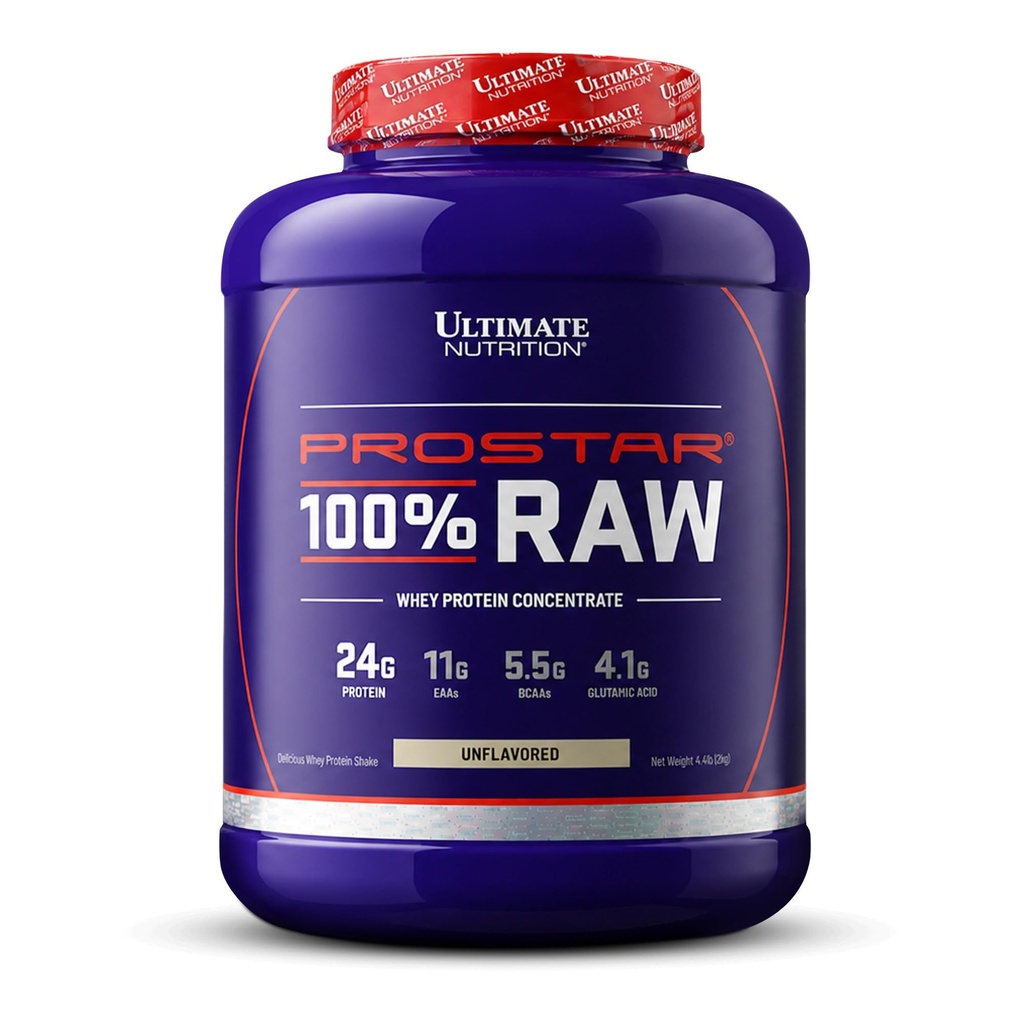 Ultimate Nutrition Prostar Surovi Whey Protein Concentrat Powder, Low Carb, Low Fat, Keto Friendly, 24 Grams Protein Per Serving with 5.5 Gram of BCAA,Unflavored, 67 Servings, 4.4 Pounds