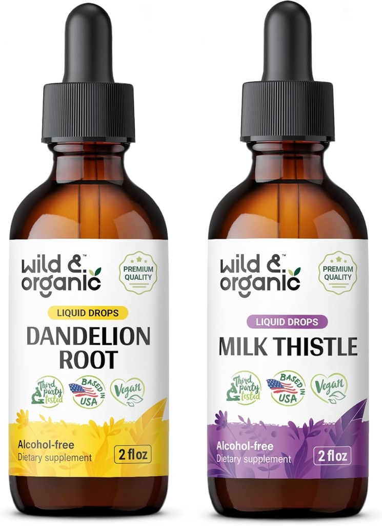 Tinktura za Wild & Organic Dandelion 2 fl oz & mleko tinktura za os 2 fl oz