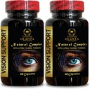 Vision Support Natural Formula - Organic Lutein Supplements - Natural Vision Support with beta-karoten & antioksidanti - 2 steklenici 120 kapsul