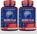 Neuro Plus Brain & Focus Formula - Nootropic Brain Booster Supplement, Podpira zdravje možganov, Duševna jasnost in osredotočenost - Izboljša koncentracijo in mentalno energijo – 120 Kapsule (2)