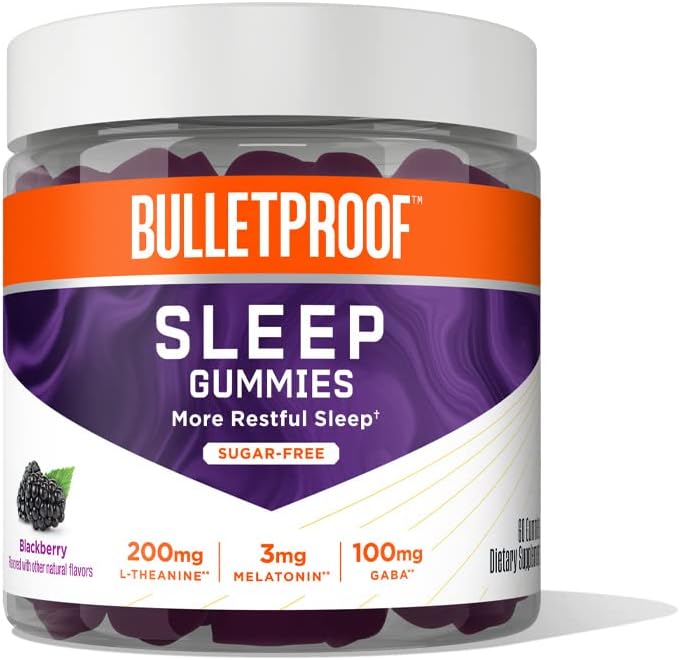 Neprebojni brez sladkorja Blackberry Flavor Sleep Gumies, 60 Count, Keto dodatek za podporo spanja
