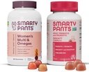 SmartyPants ženski multivitamin in probiotična imuniteta paket: Omega 3 ribje olje (EPA/DHA), metilfolat, CoQ10, vitamin D3, C, Prebavne in imunske podpore dodatek (30 dan dobave)