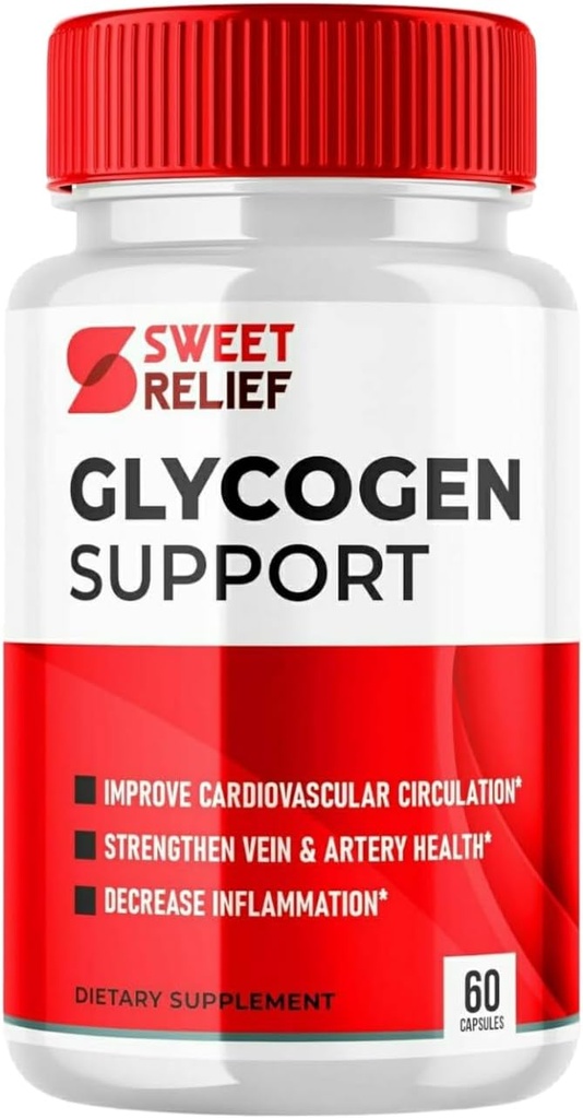 Sweet Relief Glycogen Support - Sweet Relief Krvni čistilec, Sweet Relief kapsule, Napredna formula za splošno Wellness, Sweetrelief (60 kapsul, 1 pakiranje)