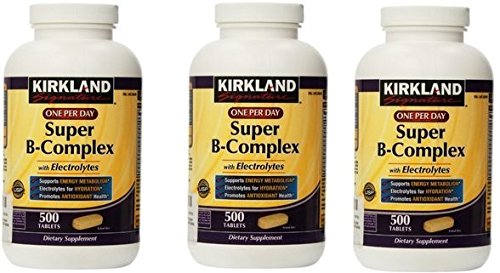 Kirkland podpis 1 na dan Super B-kompleks z Electrolytes 500 tablet