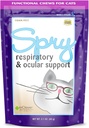 V Clover Spry Daily Respiratory and Ocular Support Soft Chews za mačke, z L-Lysine, Superfoods, in Prebiotics za močan imunski sistem, 2.1 oz. (60 štev.)