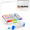 BEXEEN tedenske tablete Organizator 2 krat na dan - tablete Box 7 dan Am Pm - potovalni medicina Organizator dvakrat dnevno Vitamin imetnik Prenosni dodatek primer teden zjutraj noč Med Dispenser snemljiv vsebnik