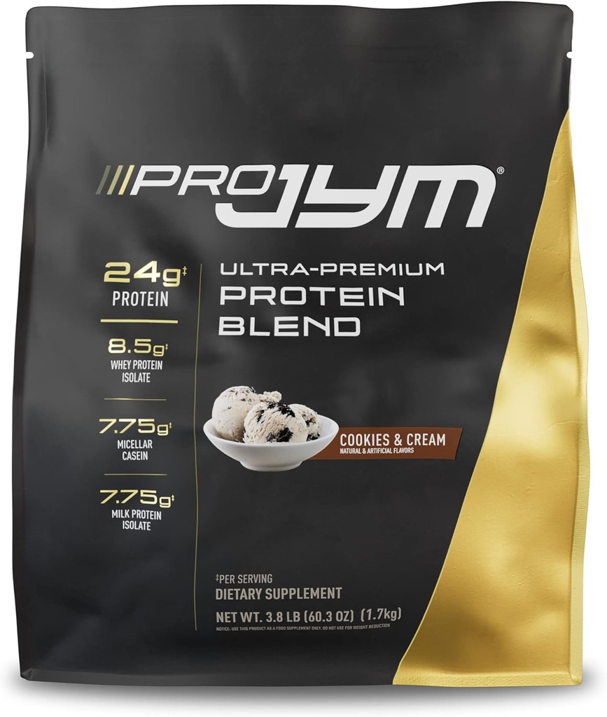 Pro JYM Piškotki & Cream Protein Powder - izolati sirotkinih beljakovin, kazein, in mlečne beljakovine, Lean Muscle Building za moške in ženske, JYM Supplement Science, 45 Serving