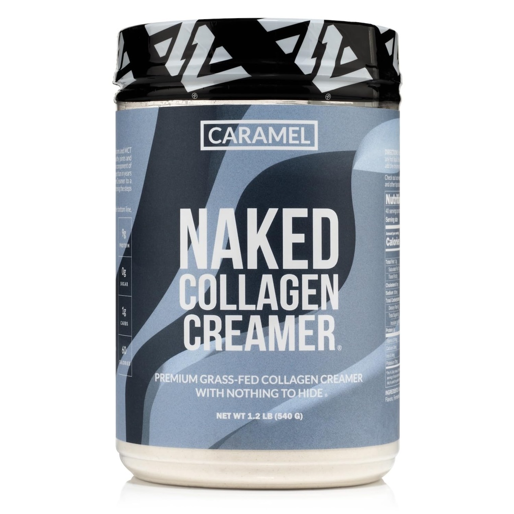 Naked Colagen Coffee Creamer - Caramel Collagen Creamer za kavo - Dairy-free, Gluten-free, GSO-free - Podpora las, kože in nohtov - 40 Serving