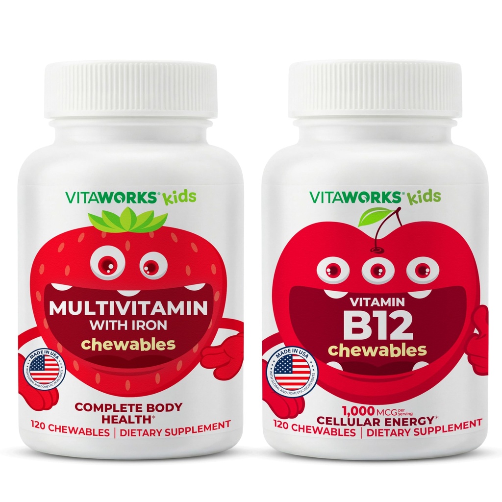 Otroci Večvitaminski žvečljivi izdelki + vitamin B12 Žvečilni dodatki