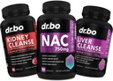 NAC Ledvice Jetra čiščenje Detox - 750mg N Acetil Cysteine Pure Vitamin Kapsula - Dnevno Jetrna Ledvica Detox Podporna formula za žolčnik, Bladder sečni trakt Dopolnila & Mlečni osat