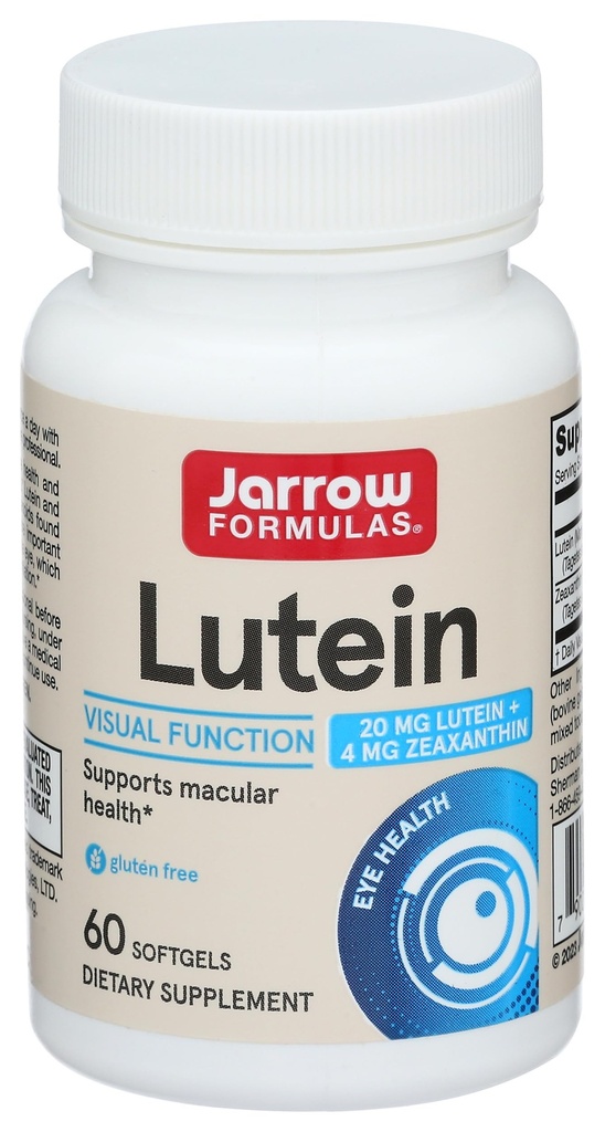 Jarrow Formule Lutein Softgels, 20 Mg, 60 Ct