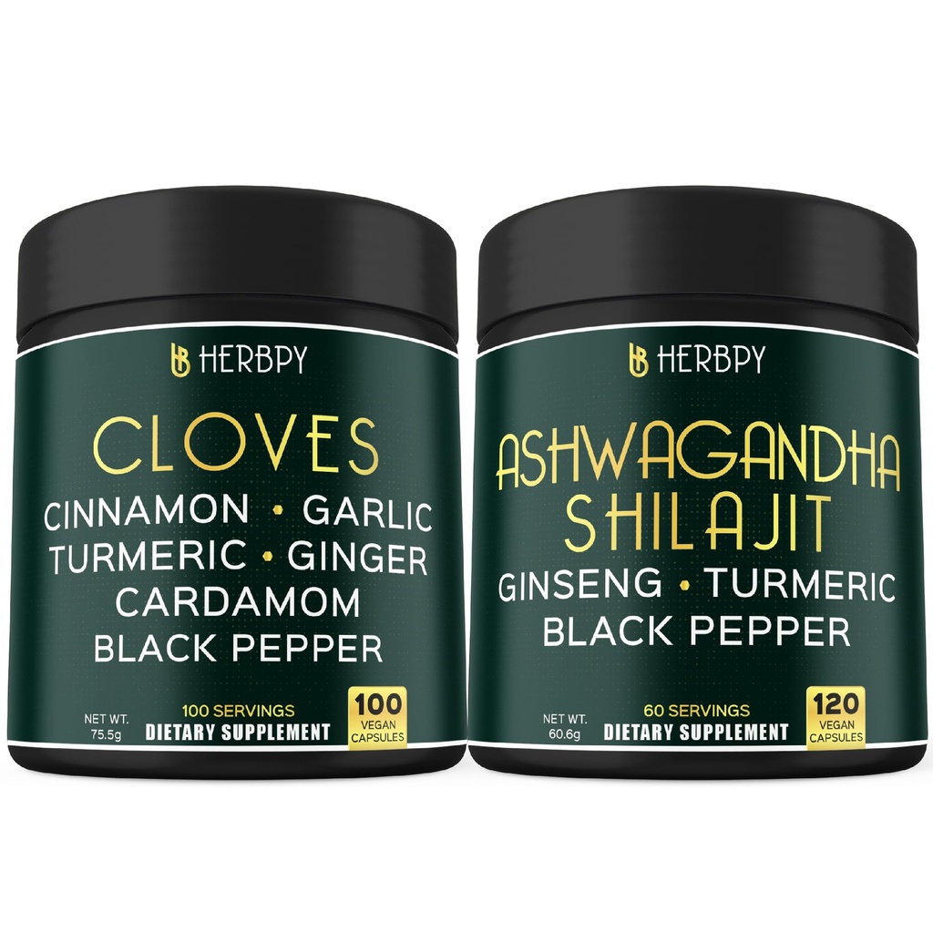 Bundle 7in1 Clove dopolnilo in 5in1 Ashwagandha Shilajit
