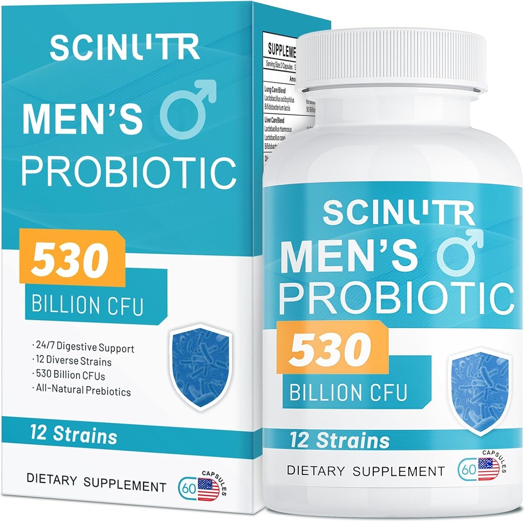 Probiotiki za moške, 530 Milijardni CFUs & 12 sevi, Probiotik s kurkuma Cranberry & Goji, Gut Zdravje za moške, Podpira Prebavno zdravje, Microbiome, Colon, & Immune Health, 30-dnevno oskrbo