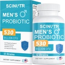 Probiotiki za moške, 530 Milijardni CFUs & 12 sevi, Probiotik s kurkuma Cranberry & Goji, Gut Zdravje za moške, Podpira Prebavno zdravje, Microbiome, Colon, & Immune Health, 30-dnevno oskrbo