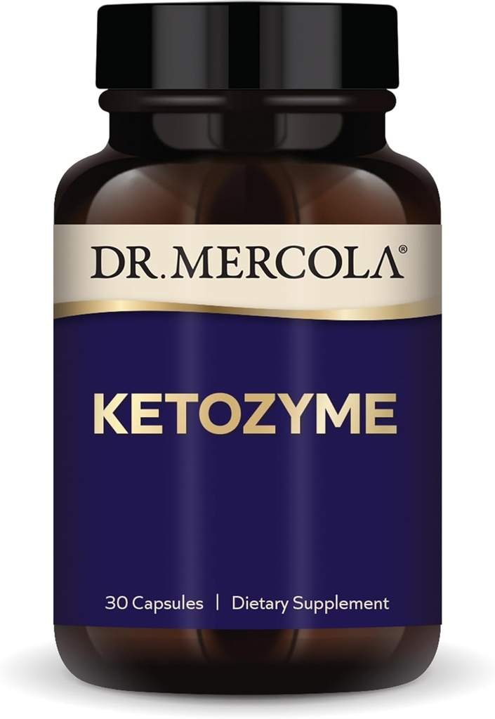 Dr. Mercola Ketozyme, 30 kapsul, brez glutena, brez soje