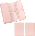 FYY Daily tablet Organizer,2 Pcs 7 Kompartmenti Prenosne tablete primeru tabletke organizator,[Folding Design] Tablete Škatla za žepek za zadrževanje vitaminov,Cod olje jeter,Dobave in zdravila-Pink