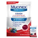 Mucinex Instasoothe Sugar Free Kašelj Kapljice, Kašelj Medicina za odrasle z Dextrometorfan HBr, Non Mentol kašelj Kapljice, Kašelj Supresant Lozenges, Mešano Berry Medicated Kašelj Kapljice, 40ct