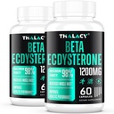 1200MG Beta Ecdysterone Supplement, 98% Največja čistost Ecdysterone Dopolnila za Lean Muscle Mass, Athletic Performance & Jakost, 120 kapsul