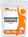 BulkSupplements.com Magnezijev karbonat v prahu - Magnezijev karbonat dodatek, Magnezijev karbonat Hrana stopnja - Gluten prost, 875mg na serviranje, 100g (3.5 oz) (Pack of 1)