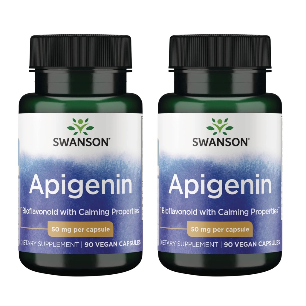 Swanson Apigenin-Bioflavonoid dodatek naravna prostata podpora-Metabolizem in živec zdravje podpora-lahko podporo spanje in sprostitev 90 Caps, 50mg vsak 2 paket