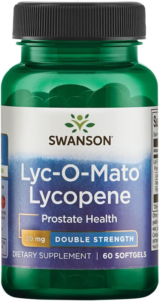 Swanson z dvojno močjo LYC-O-Mato Lycopene 20 Milligrams 60 sgel