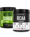 Jacked Factory Nitrosurge Predworkout v grozdju & BCAA v sadni punch za izgradnjo mišic in okrevanje