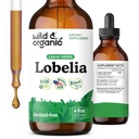 Divja in organska lobelija Tinktura - Lung Detox in Cleanse - Liquid Lobelia Herb Supplement - Vegan, Sugar & Alkohol-free Leaf Extract kapljice - 4 fl oz