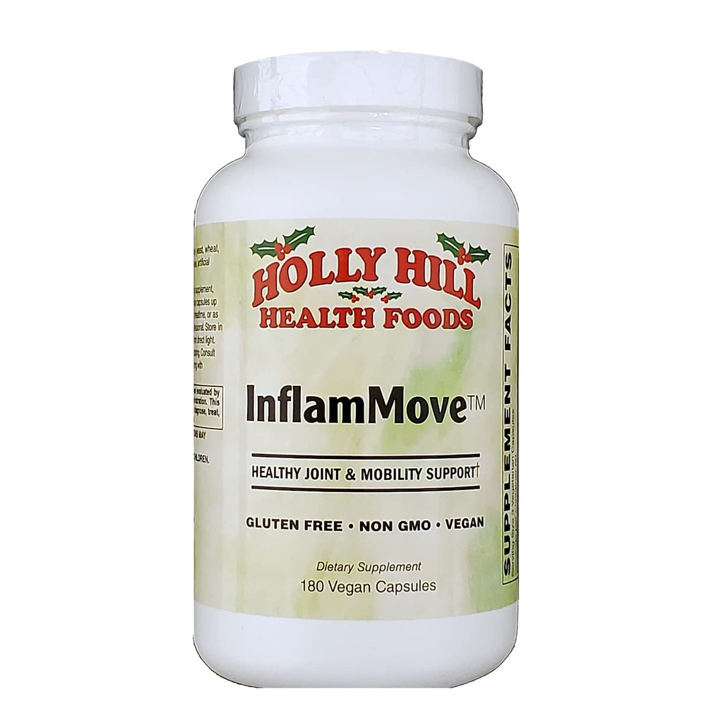 Holly Hill Health Foods, Inflammove (Zdrava skupna podpora in podpora mobilnosti*), 180 veganskih kapsul