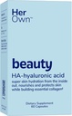 Njena lastna lepota Hyaluronska kislina Kapsule, Hidracija kože, Hranila in ščiti kožo, Essential kolagen, Hyaluronska kislina, Podpira lepo kožo, z cinkom, magnezij, Vitamin C, 60 Count