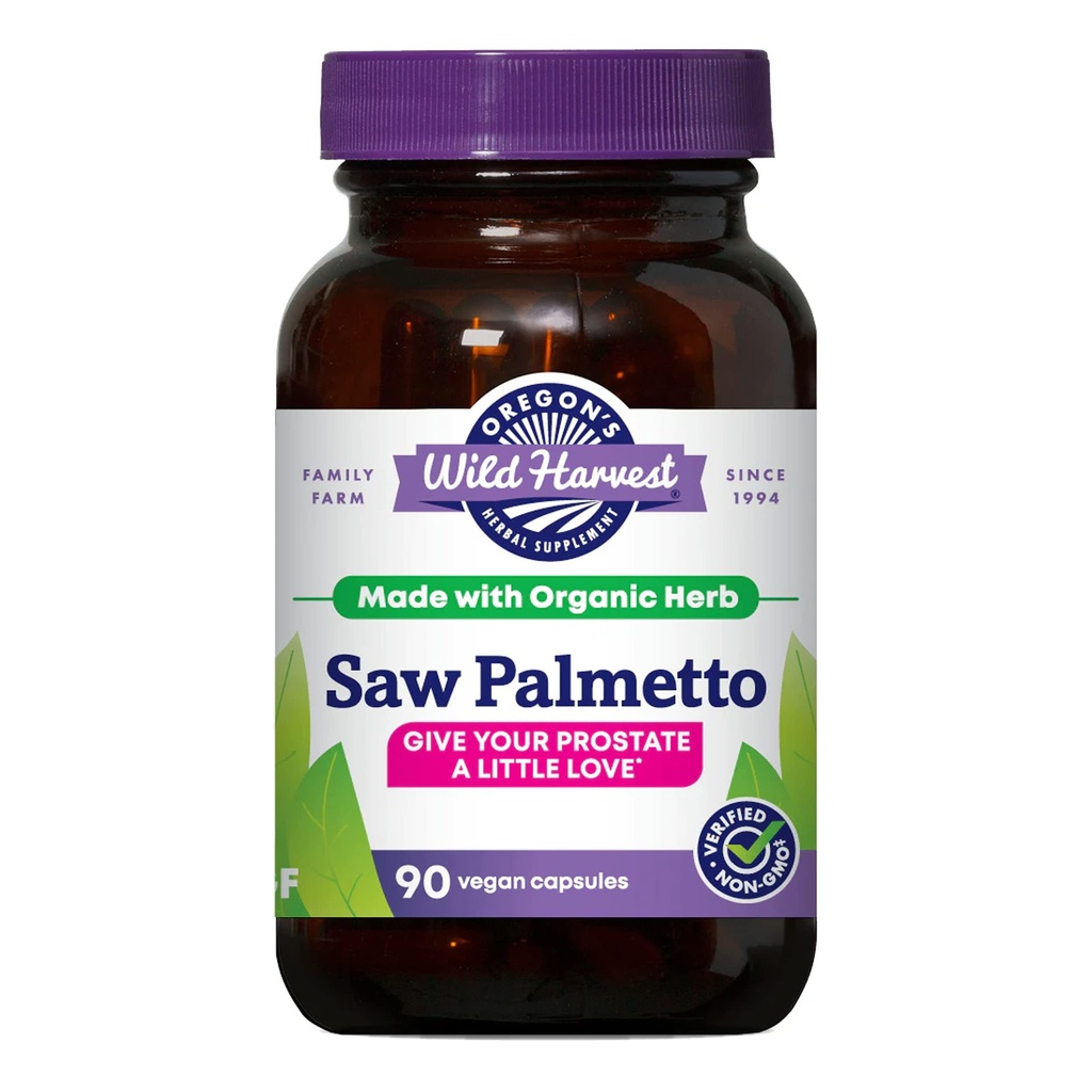 Oregon je Wild Harvest Saw Palmetto Organic kapsule, 90 Število Vegetarijanske kapsule, 1170mg