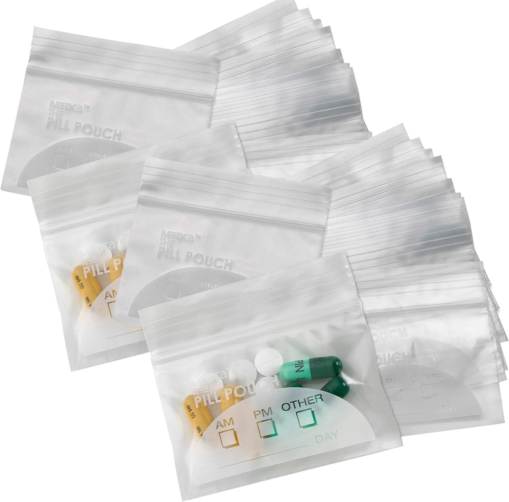 Vrečke za tablete - (Pack of 400) 3" x 2,75" - BPA-free, Poli vrečke enkratno Zipper tablete Baggies, Daily AM PM Travel Medicine Organizer shranjevanje vrečke, Najboljši jasno ponovno uporabo z nalepkami za pisanje