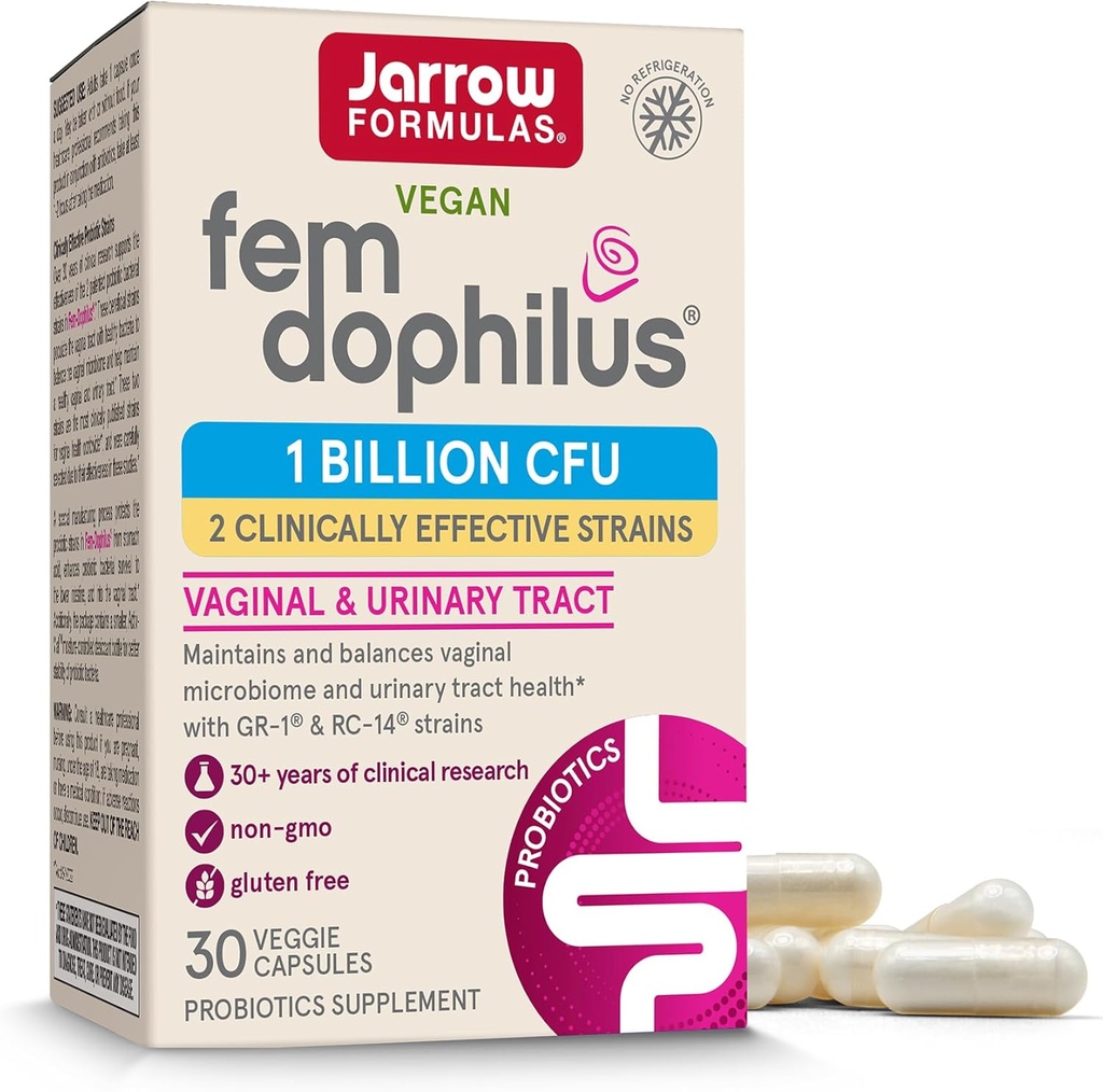 Jarrow Formule Fem-Dophilus - 1 milijarda organizmov na obrok - 30 Veggie kapsule - ženski probiotik - sečni trakt Zdravje - Do 30 Servingov