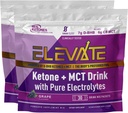 Real Ketones Eksogeni Keto D BHB + MCT + elektroliti, Kofein Brezalkoholna pijača v prahu, Grozdna torta za hitro ketozo (56 Serving)