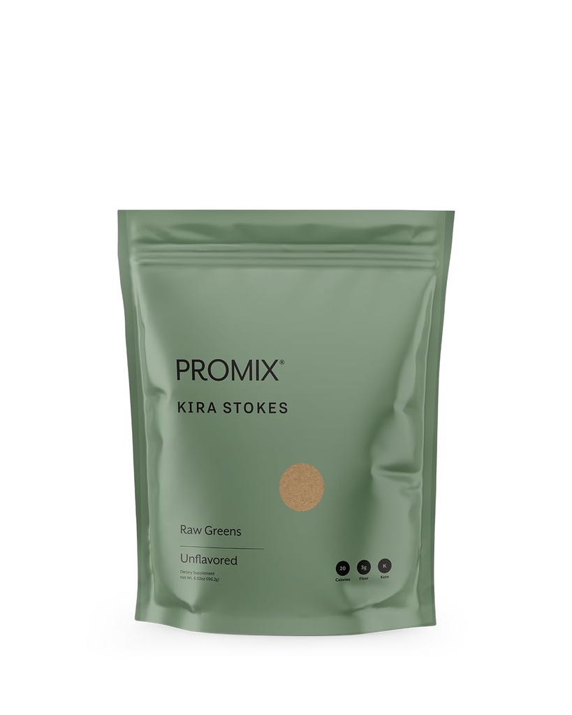 ProMix Nutrition Raw Greens Superfood Mešanica - Preusmerjena Alfalfa, Wheatgrass, Ashwagandha, & Rhodiola - 30 Servinga