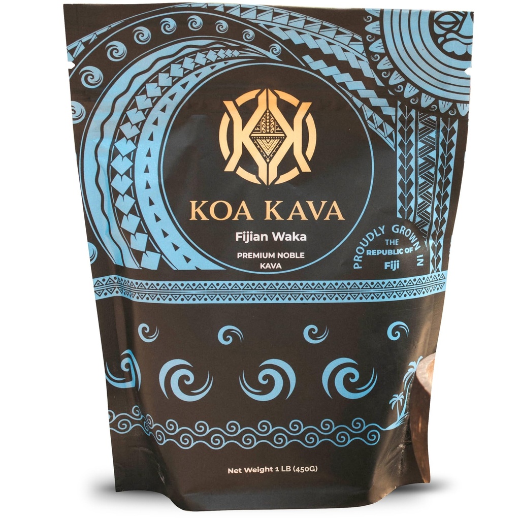 Koa Kava Fidži Kava Powder- Premium Plemeniti Waka Kava Čaj narejen iz Lateral Kava Koren v Savusavu, Fidži. 1 LB, 16 Ounce