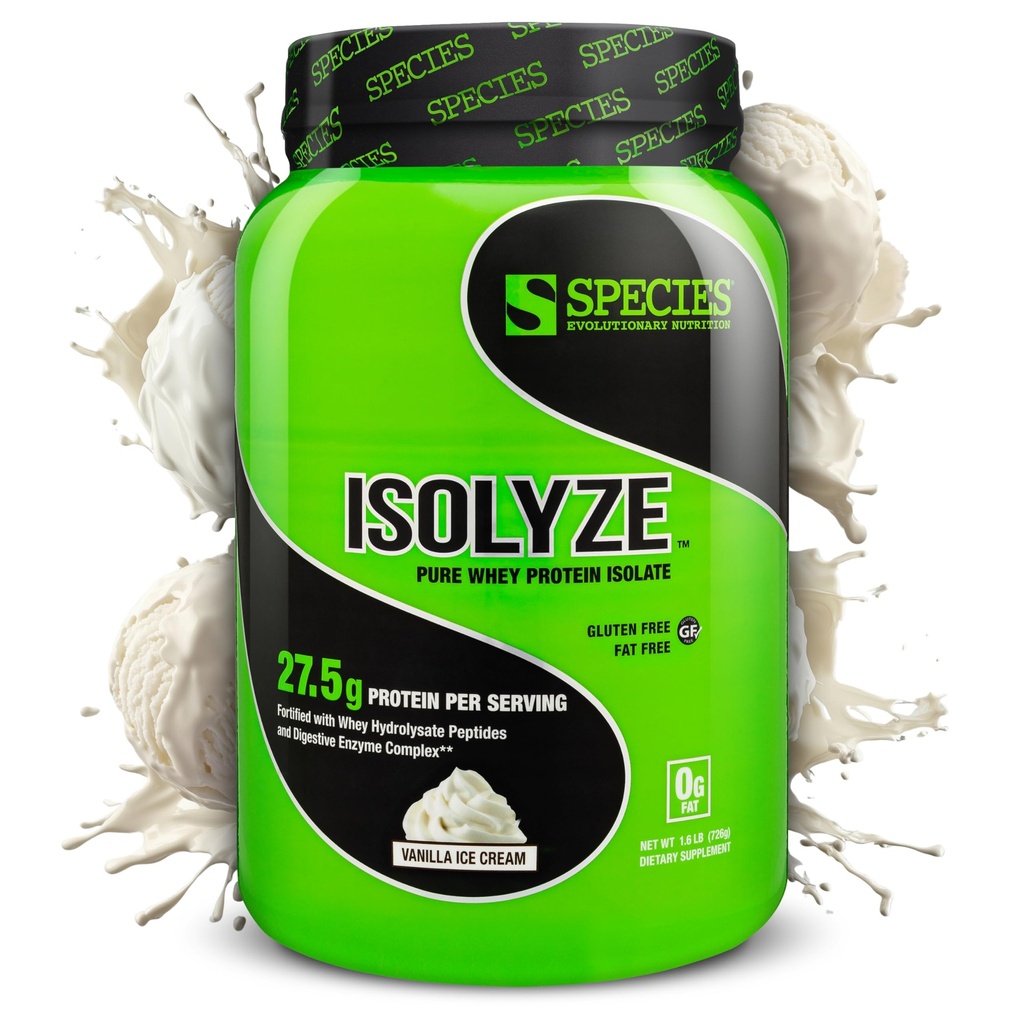 Vrsta Prehrana Izolize Whey Protein Powder, 100% sirotkinega izolata za izgradnjo mišic, 27,5 g Beljakovine na Scoop, brez sladkorja in nizko maščobo (Vanilla Ice Cream, 22 Serving)