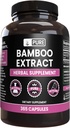 PURE ORIGINAL SESTAVINE Bambus Extract (365 kapsul) Brez magnezija ali riževih polnil, vedno čist, laboratorij preverjen