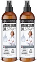 Čisti topično magnezijevo olje Spray, ultra hitra absorpcija za boljše zdravje, Pure Zechstein Brine - (2 steklenica vrednost paketa)