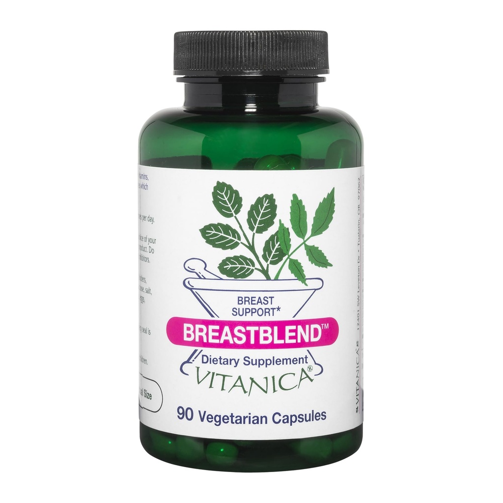 Vitanica prsiBlend, podpora za prsi, Vegan, 90 kapsul