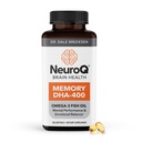 LifeSeasons NeuroQ Memory DHA-400 - Omega-3 Fish Oil Supplement - Duševna zmogljivost in ravnotežje - Podpira Neuro Brain Health - ščiti pred izgubo spomina in izboljša fokus - 120 Softgels