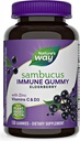 Narava+Way Sambucus Bezgove jagode, z vitaminom C, vitaminom D in cinkom, Imunska podpora za otroke in odrasle, 120 Gummies
